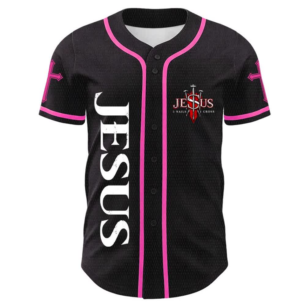 Christianartworkshop Gesù è Re Giovanni 14:6 Maglia da baseball unisex con 3 chiodi e 1 croce - image 22