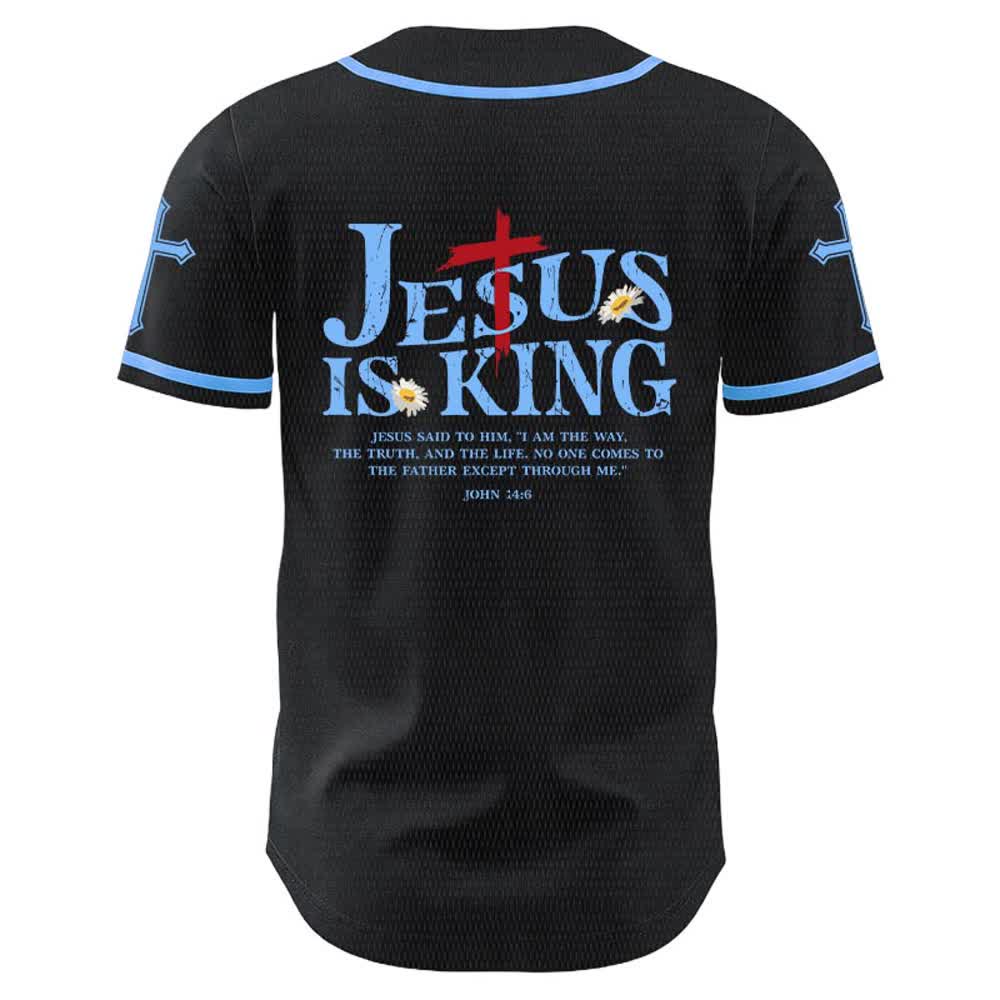 Christianartworkshop Gesù è Re Giovanni 14:6 Maglia da baseball unisex con 3 chiodi e 1 croce - image 14