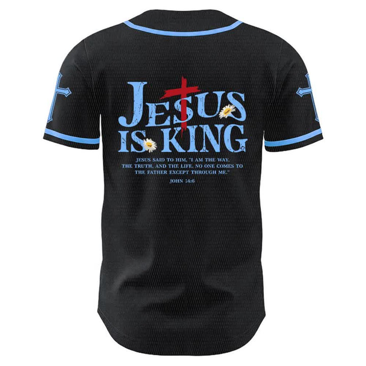 Christianartworkshop Gesù è Re Giovanni 14:6 Maglia da baseball unisex con 3 chiodi e 1 croce - image 14