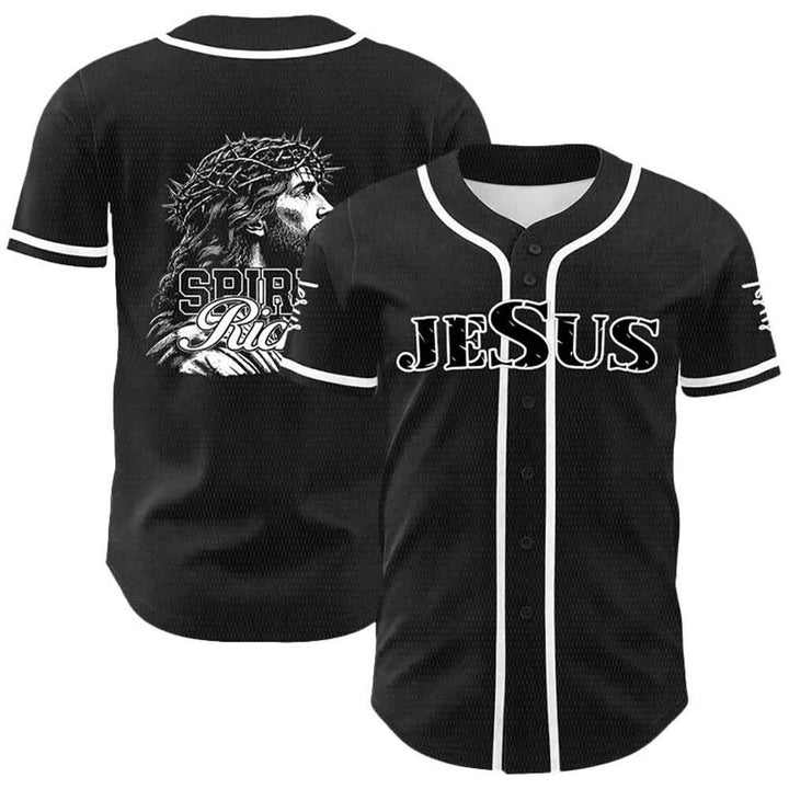 Christianartworkshop Maglia da baseball unisex con ritratto della corona di spine e dello spirito di Gesù. - Bianco - 5XL - image 6
