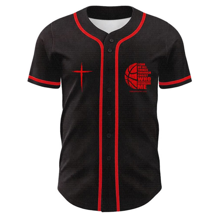 Christianartworkshop Basket Maglia da baseball unisex "Posso fare ogni cosa attraverso Cristo" - image 14