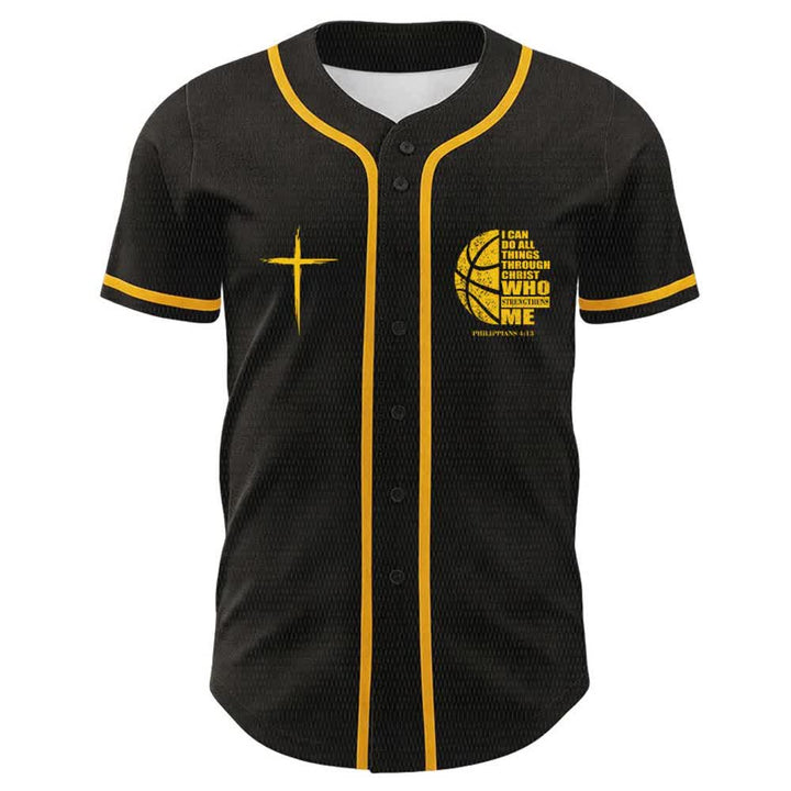 Christianartworkshop Basket Maglia da baseball unisex "Posso fare ogni cosa attraverso Cristo" - image 11