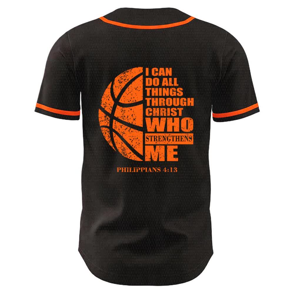 Christianartworkshop Basket Maglia da baseball unisex "Posso fare ogni cosa attraverso Cristo" - image 16