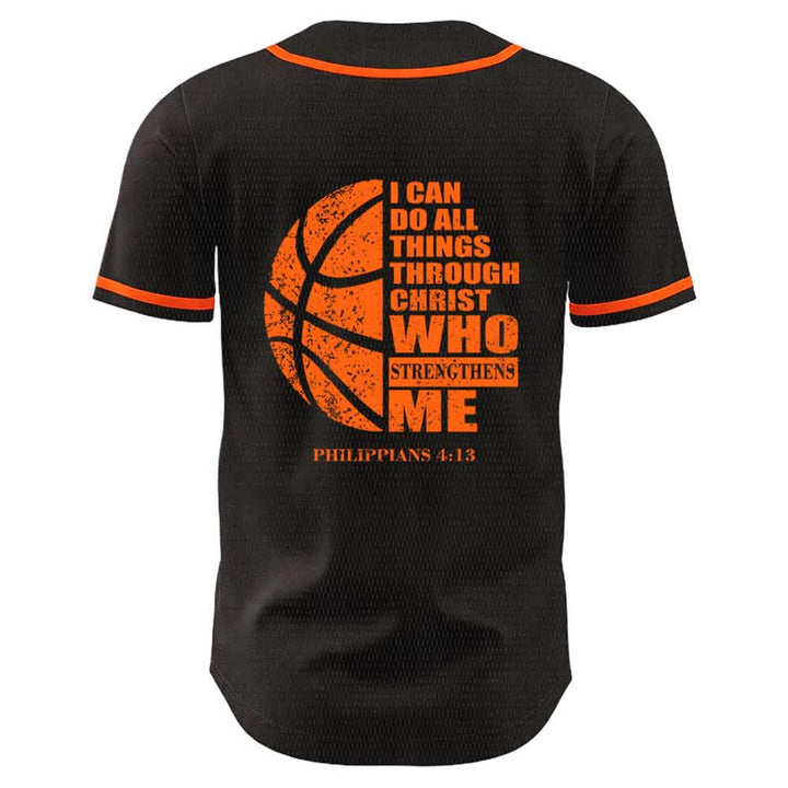 Christianartworkshop Basket Maglia da baseball unisex "Posso fare ogni cosa attraverso Cristo" - image 16