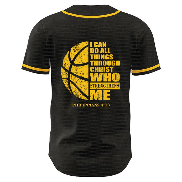 Christianartworkshop Basket Maglia da baseball unisex "Posso fare ogni cosa attraverso Cristo" - image 10