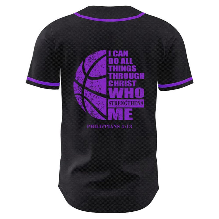 Christianartworkshop Basket Maglia da baseball unisex "Posso fare ogni cosa attraverso Cristo" - image 22
