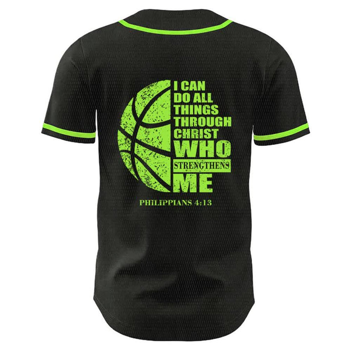 Christianartworkshop Basket Maglia da baseball unisex "Posso fare ogni cosa attraverso Cristo" - image 19