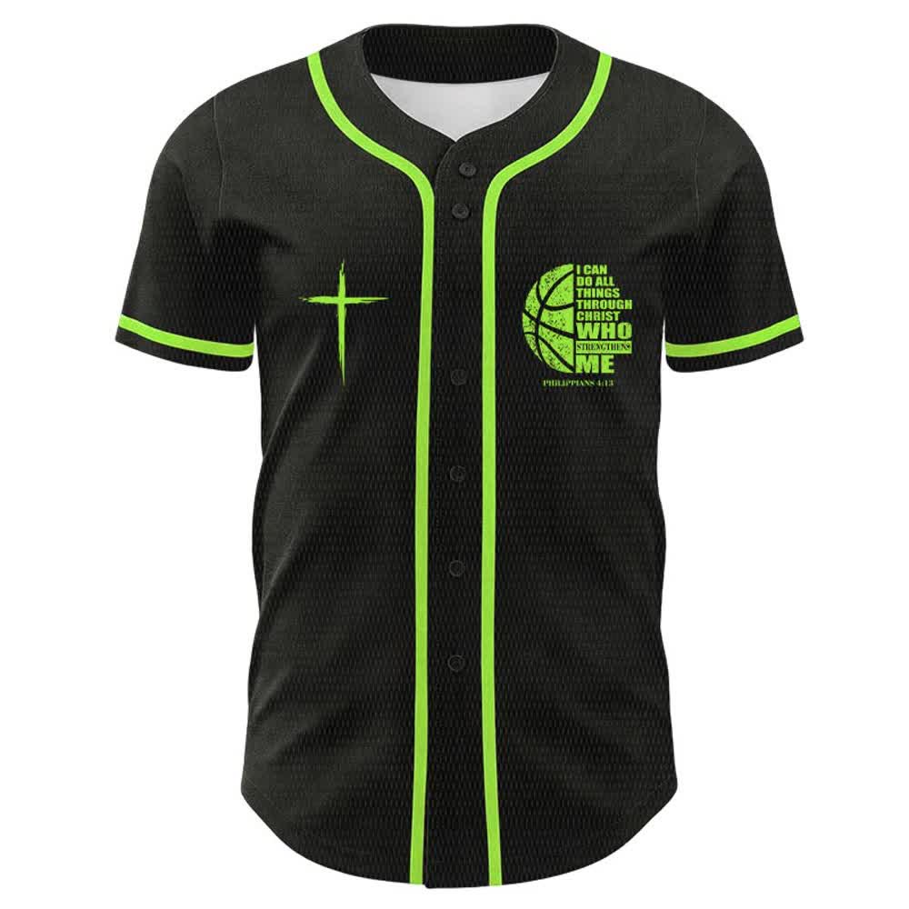 Christianartworkshop Basket Maglia da baseball unisex "Posso fare ogni cosa attraverso Cristo" - image 20