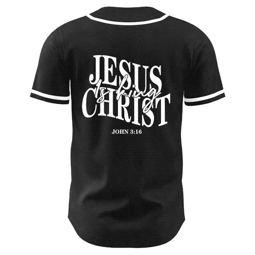 Christianartworkshop Gesù è Re Giovanni 3:16 Maglia da baseball unisex - image 4