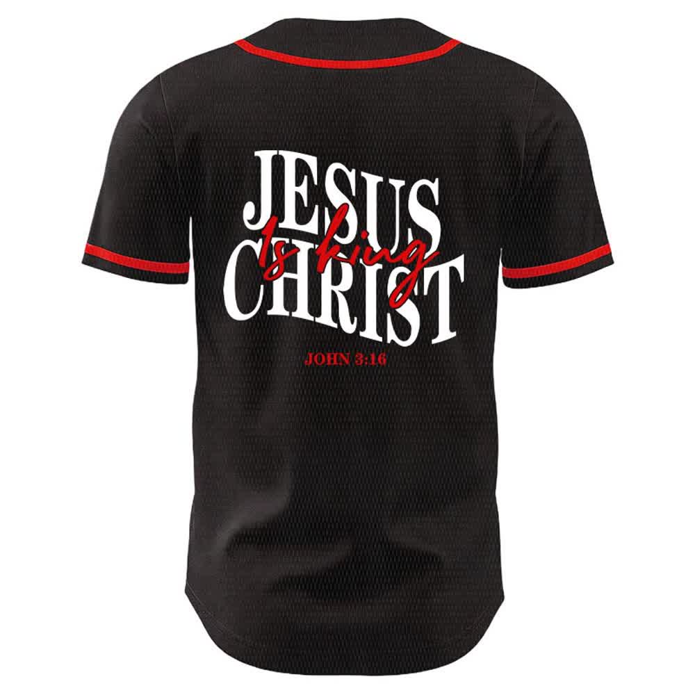 Christianartworkshop Gesù è Re Giovanni 3:16 Maglia da baseball unisex - image 13