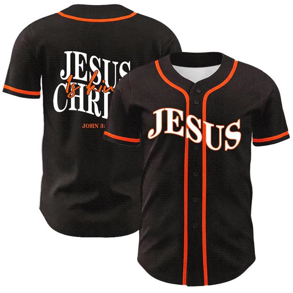 Christianartworkshop Gesù è Re Giovanni 3:16 Maglia da baseball unisex - Arancia - 5XL - image 15