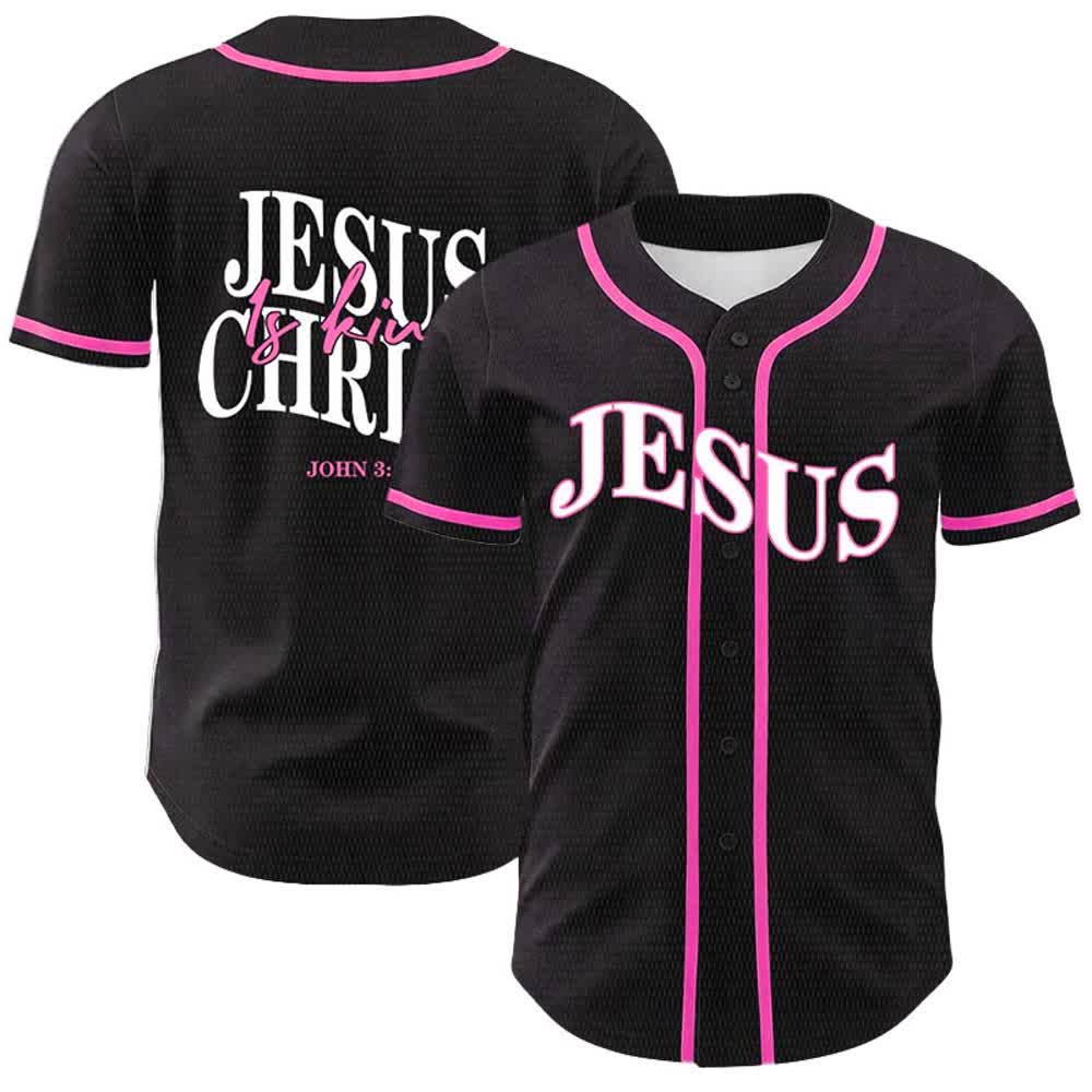 Christianartworkshop Gesù è Re Giovanni 3:16 Maglia da baseball unisex - Rosa - 5XL - image 6