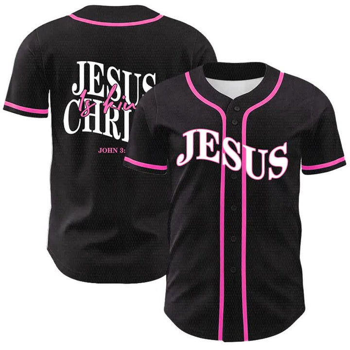Christianartworkshop Gesù è Re Giovanni 3:16 Maglia da baseball unisex - Rosa - 5XL - image 6