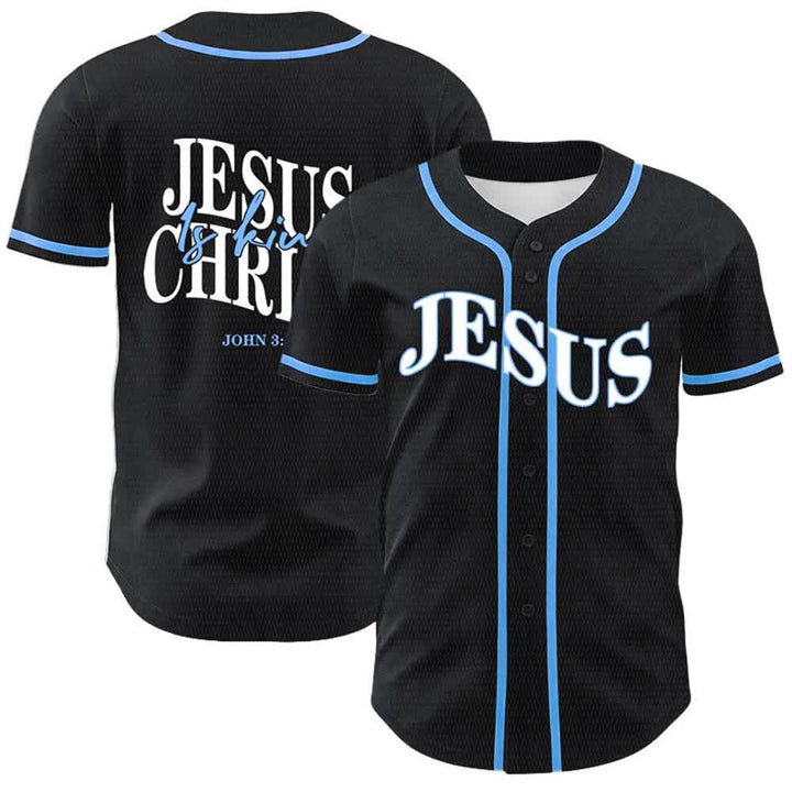 Christianartworkshop Gesù è Re Giovanni 3:16 Maglia da baseball unisex - Blu - 5XL - image 9