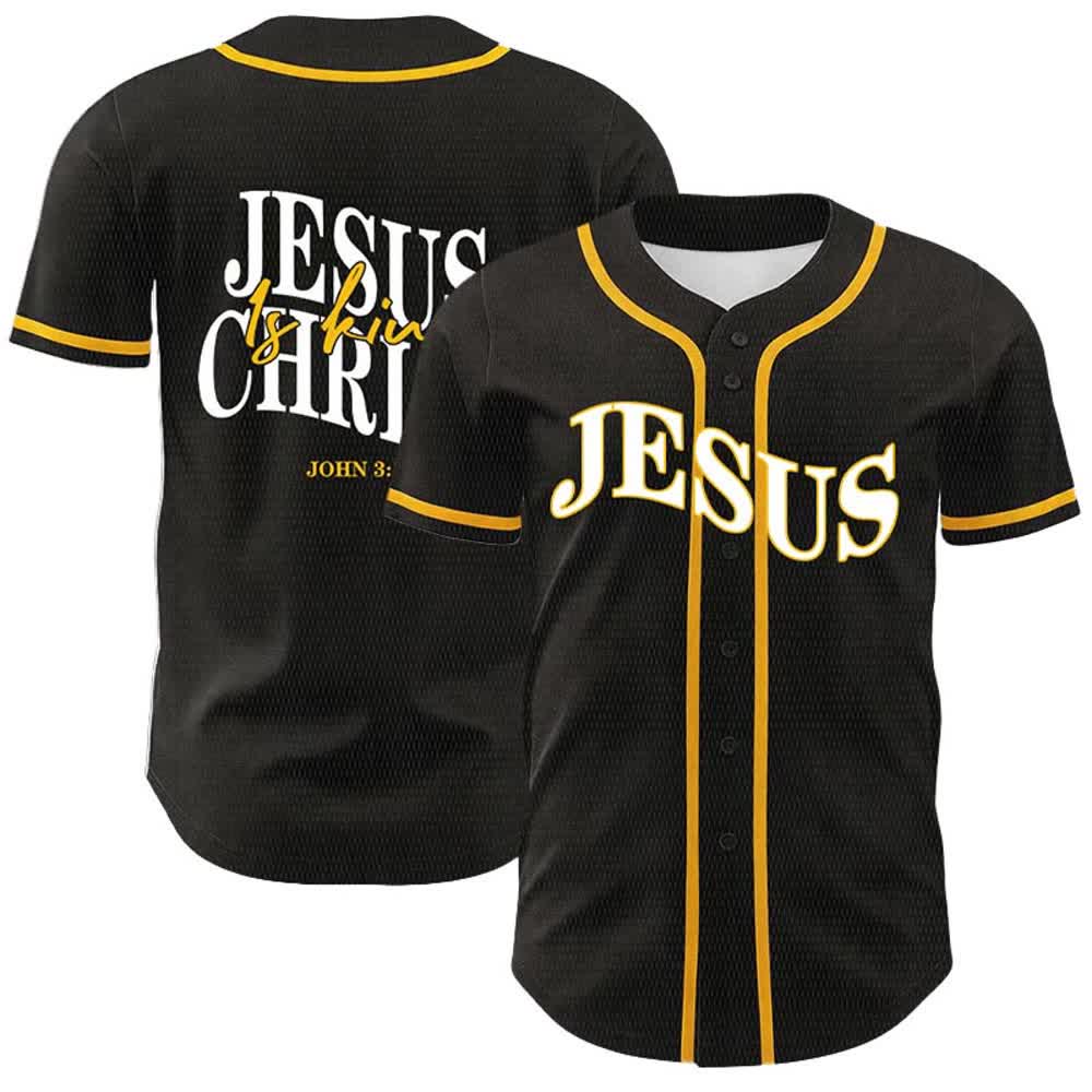 Christianartworkshop Gesù è Re Giovanni 3:16 Maglia da baseball unisex - Giallo - 5XL - image 0