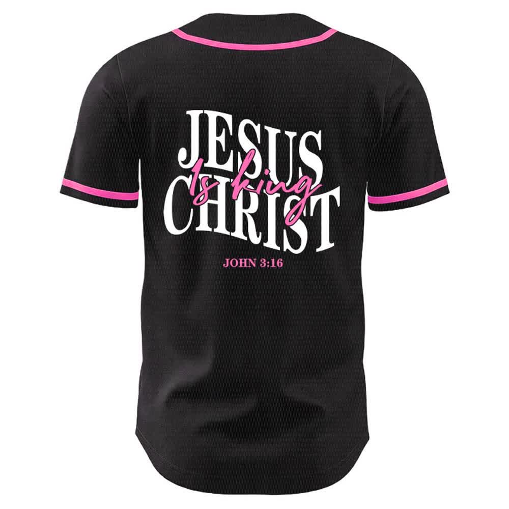 Christianartworkshop Gesù è Re Giovanni 3:16 Maglia da baseball unisex - image 7