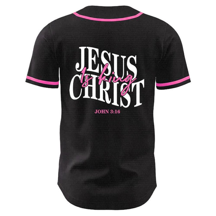 Christianartworkshop Gesù è Re Giovanni 3:16 Maglia da baseball unisex - image 7