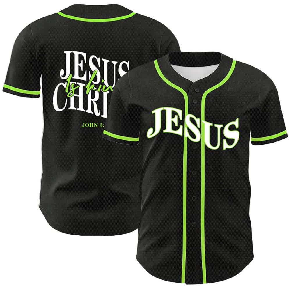 Christianartworkshop Gesù è Re Giovanni 3:16 Maglia da baseball unisex - Verde chiaro - 5XL - image 18