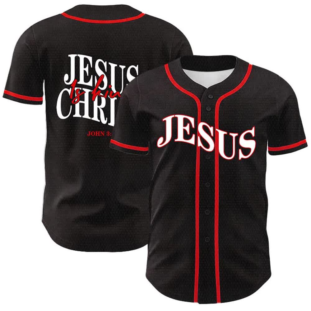 Christianartworkshop Gesù è Re Giovanni 3:16 Maglia da baseball unisex - Rosso - 5XL - image 12