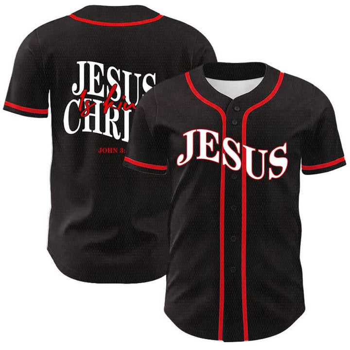 Christianartworkshop Gesù è Re Giovanni 3:16 Maglia da baseball unisex - Rosso - 5XL - image 12