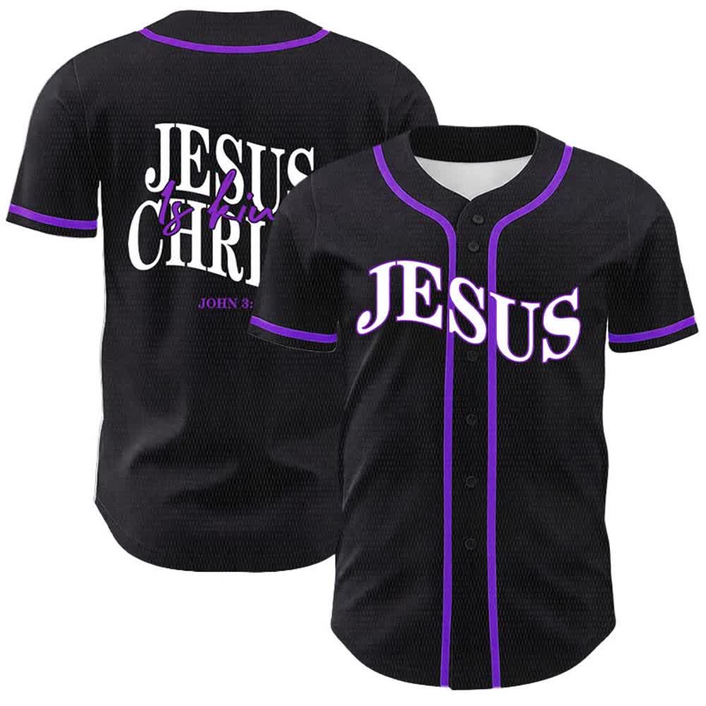 Christianartworkshop Gesù è Re Giovanni 3:16 Maglia da baseball unisex - Viola - 5XL - image 21