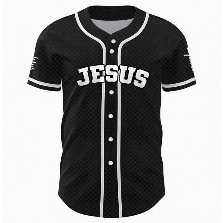 Christianartworkshop Maglia da baseball unisex personalizzata con Gesù Classico Abbigliamento Sportivo Personalizzato - image 2