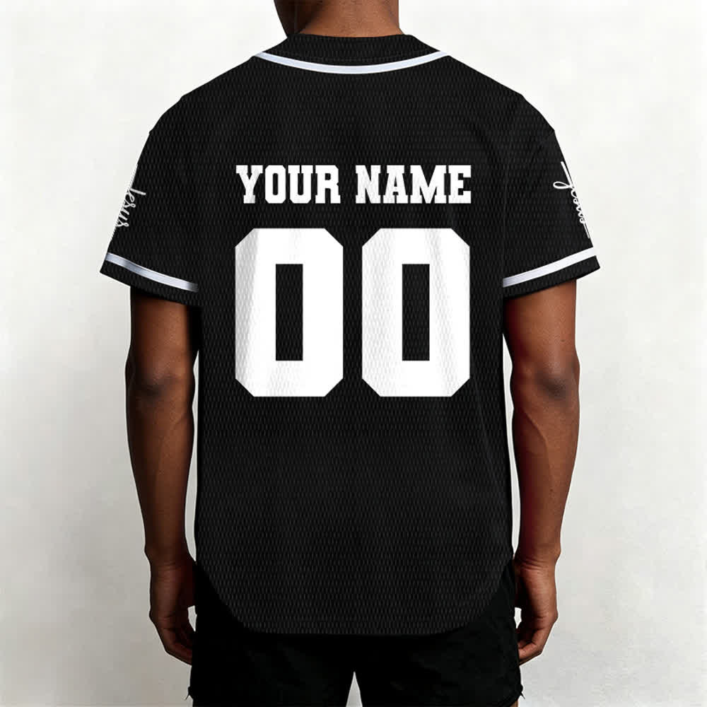 Christianartworkshop Maglia da baseball unisex personalizzata con Gesù Classico Abbigliamento Sportivo Personalizzato - image 5