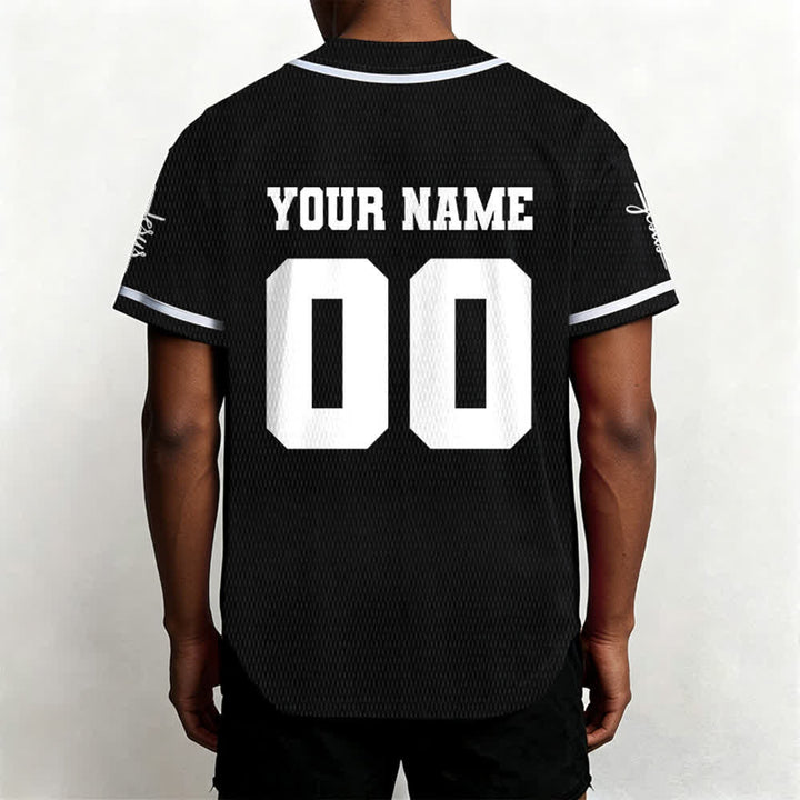 Christianartworkshop Maglia da baseball unisex personalizzata con Gesù Classico Abbigliamento Sportivo Personalizzato - image 5