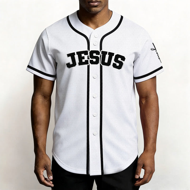 Christianartworkshop Maglia da baseball unisex personalizzata con Gesù Classico Abbigliamento Sportivo Personalizzato - image 12
