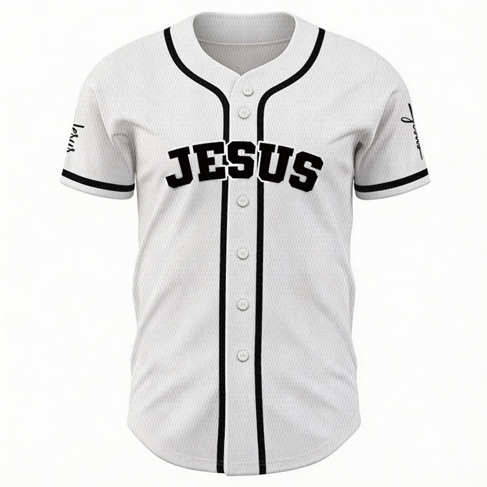Christianartworkshop Maglia da baseball unisex personalizzata con Gesù Classico Abbigliamento Sportivo Personalizzato - image 10