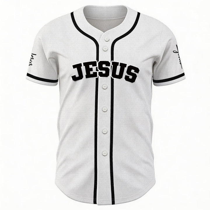 Christianartworkshop Maglia da baseball unisex personalizzata con Gesù Classico Abbigliamento Sportivo Personalizzato - image 10