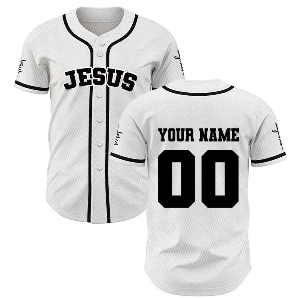 Christianartworkshop Maglia da baseball unisex personalizzata con Gesù Classico Abbigliamento Sportivo Personalizzato - image 9