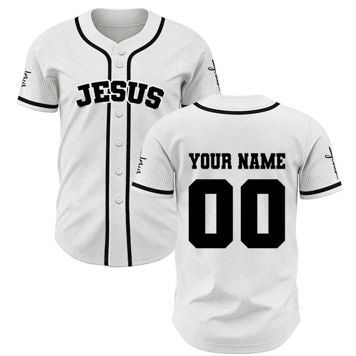 Christianartworkshop Maglia da baseball unisex personalizzata con Gesù Classico Abbigliamento Sportivo Personalizzato - image 9