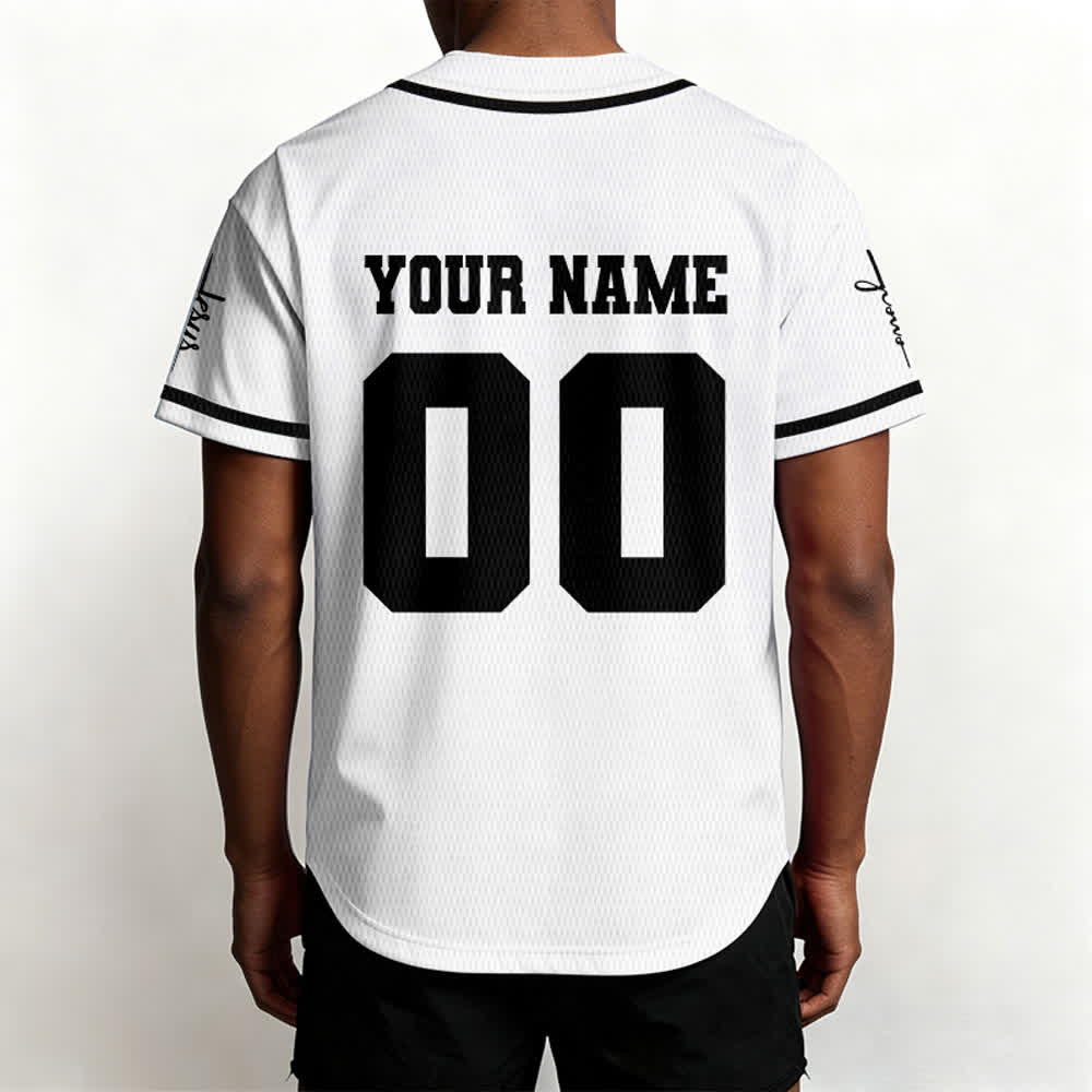 Christianartworkshop Maglia da baseball unisex personalizzata con Gesù Classico Abbigliamento Sportivo Personalizzato - image 13