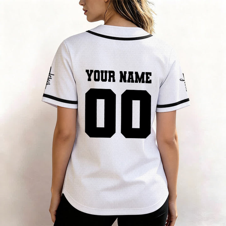 Christianartworkshop Maglia da baseball unisex personalizzata con Gesù Classico Abbigliamento Sportivo Personalizzato - image 15