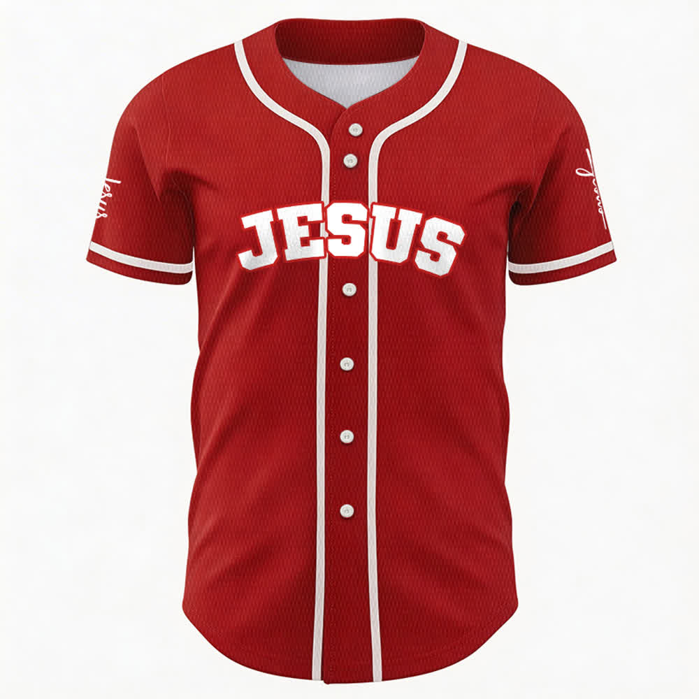 Christianartworkshop Maglia da baseball unisex personalizzata con Gesù Classico Abbigliamento Sportivo Personalizzato - image 18