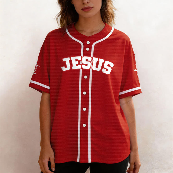 Christianartworkshop Maglia da baseball unisex personalizzata con Gesù Classico Abbigliamento Sportivo Personalizzato - image 20