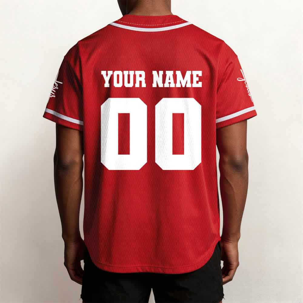 Christianartworkshop Maglia da baseball unisex personalizzata con Gesù Classico Abbigliamento Sportivo Personalizzato - image 23