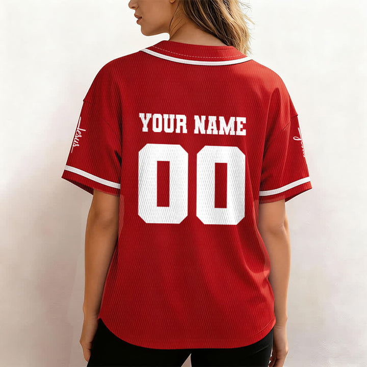 Christianartworkshop Maglia da baseball unisex personalizzata con Gesù Classico Abbigliamento Sportivo Personalizzato - image 21