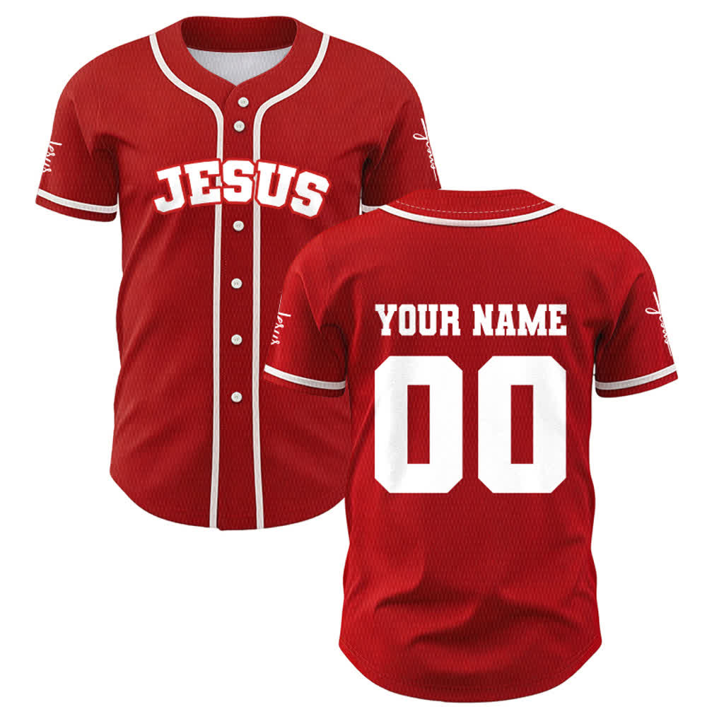 Christianartworkshop Maglia da baseball unisex personalizzata con Gesù Classico Abbigliamento Sportivo Personalizzato - image 17