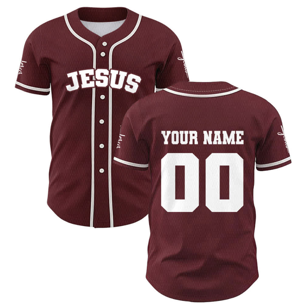 Christianartworkshop Maglia da baseball unisex personalizzata con Gesù Classico Abbigliamento Sportivo Personalizzato - image 25
