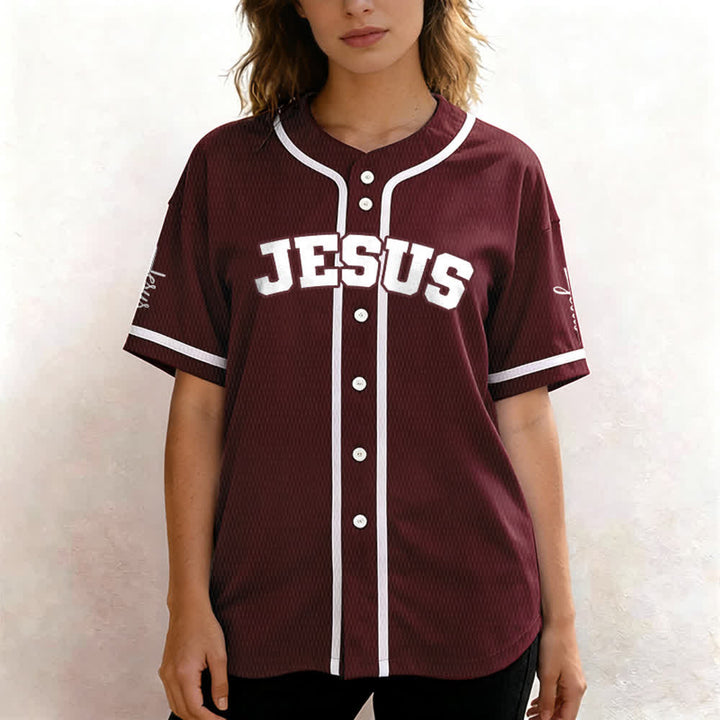 Christianartworkshop Maglia da baseball unisex personalizzata con Gesù Classico Abbigliamento Sportivo Personalizzato - image 30