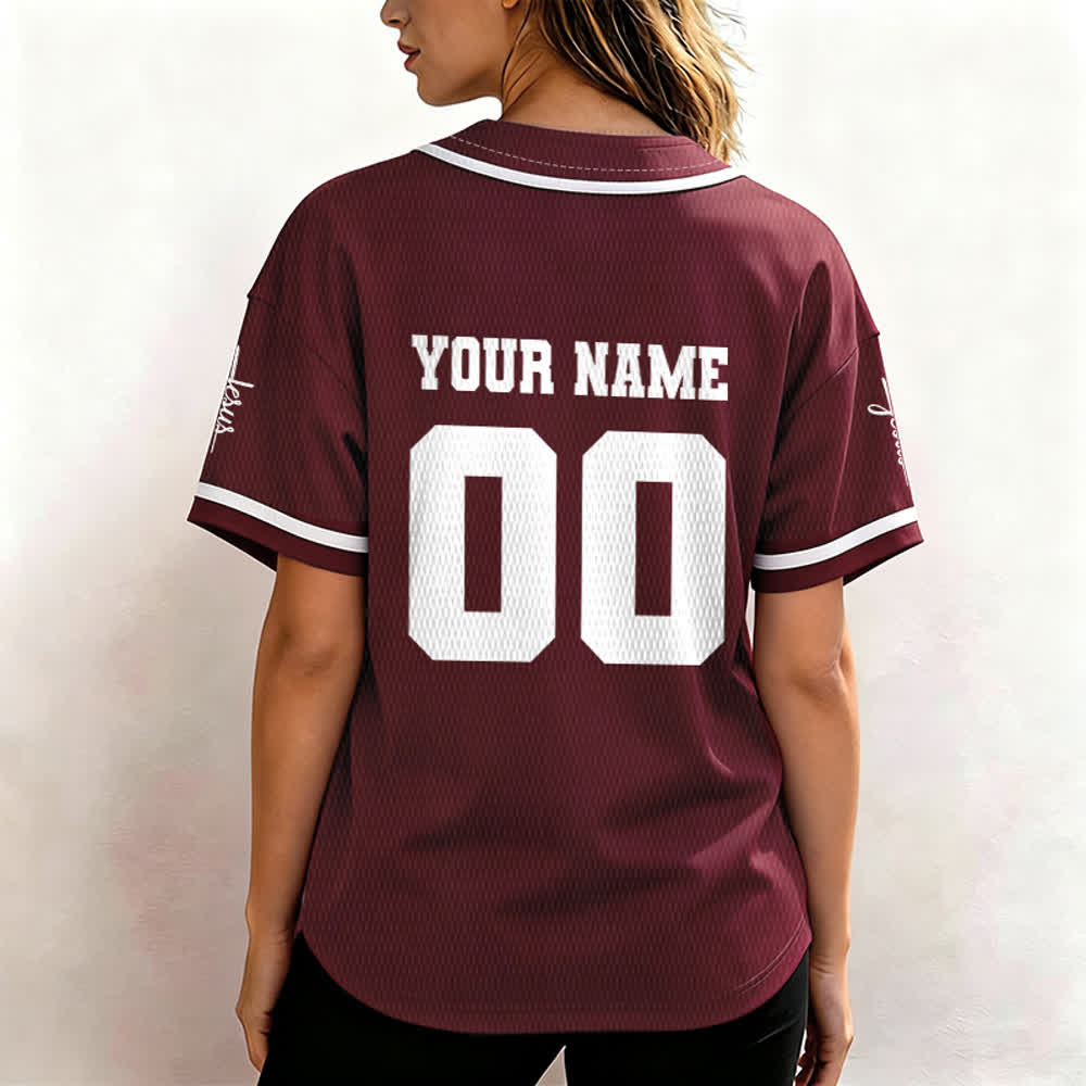 Christianartworkshop Maglia da baseball unisex personalizzata con Gesù Classico Abbigliamento Sportivo Personalizzato - image 31
