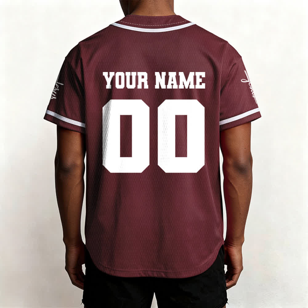 Christianartworkshop Maglia da baseball unisex personalizzata con Gesù Classico Abbigliamento Sportivo Personalizzato - image 29