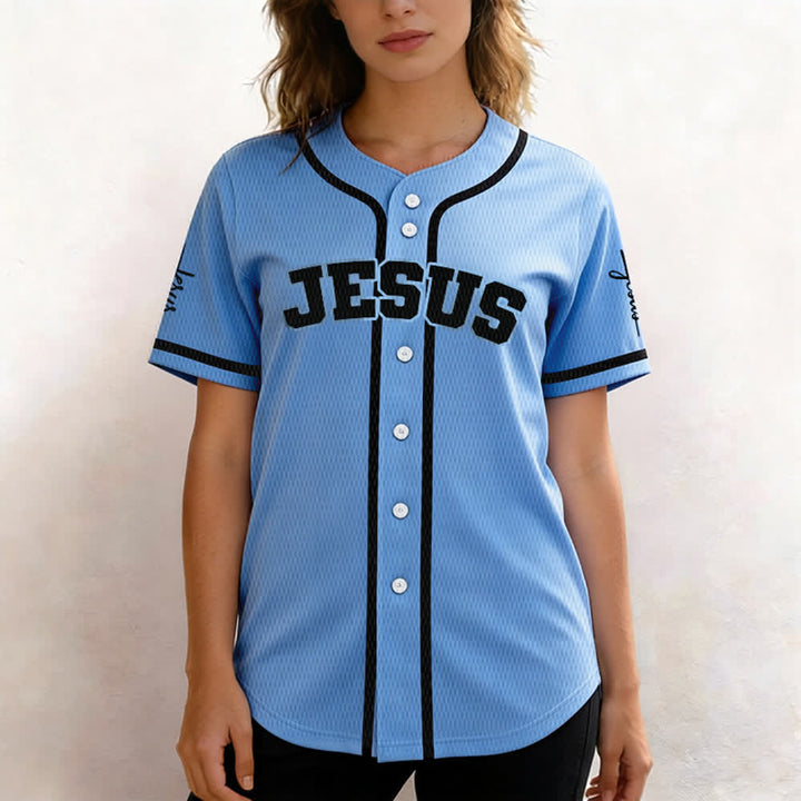Christianartworkshop Maglia da baseball unisex personalizzata con Gesù Classico Abbigliamento Sportivo Personalizzato - image 38
