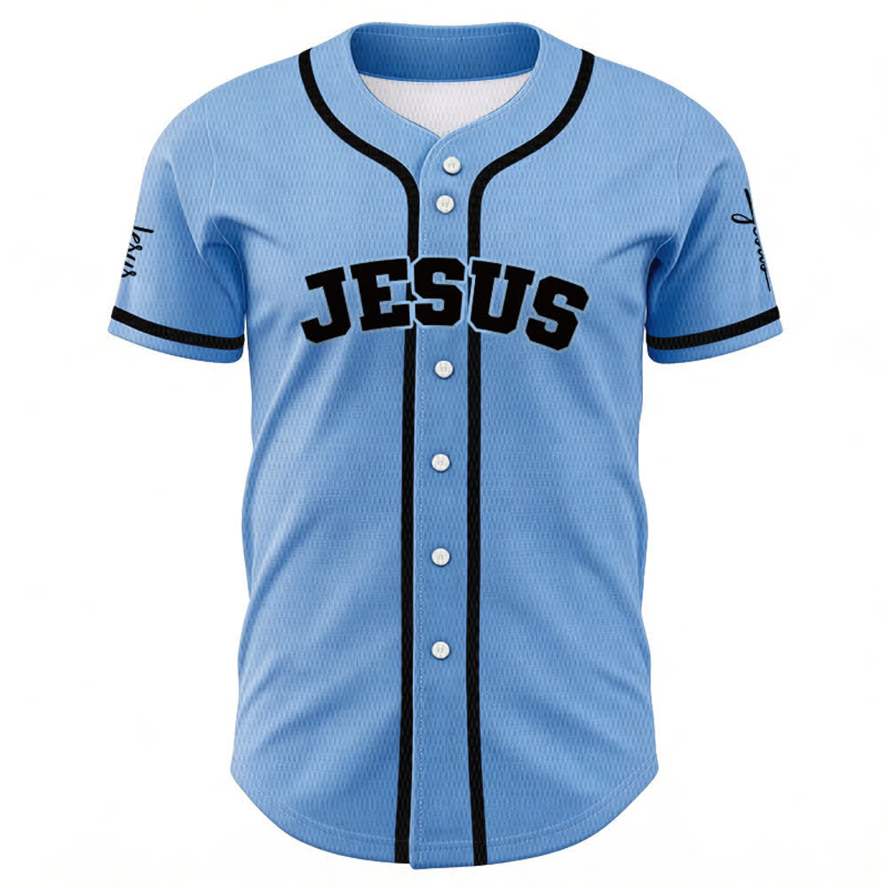 Christianartworkshop Maglia da baseball unisex personalizzata con Gesù Classico Abbigliamento Sportivo Personalizzato - image 34