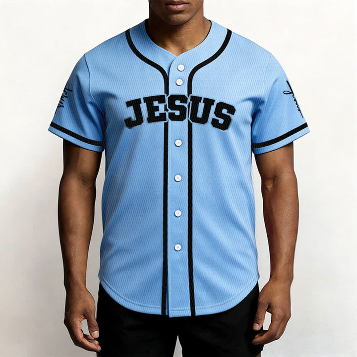 Christianartworkshop Maglia da baseball unisex personalizzata con Gesù Classico Abbigliamento Sportivo Personalizzato - image 36
