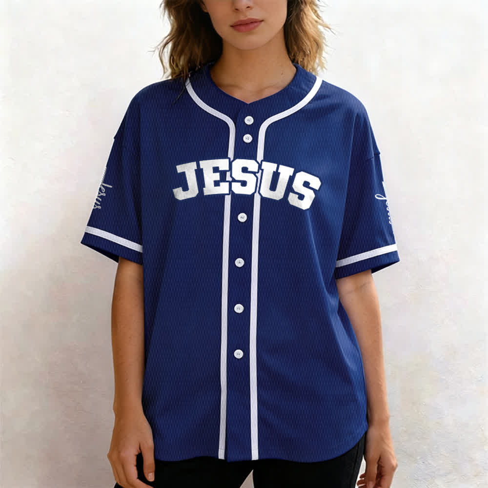 Christianartworkshop Maglia da baseball unisex personalizzata con Gesù Classico Abbigliamento Sportivo Personalizzato - image 46
