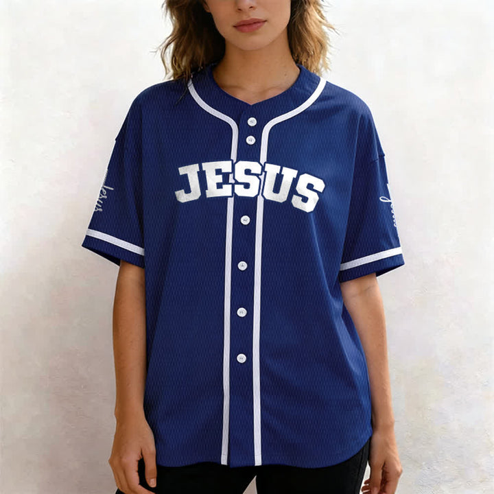 Christianartworkshop Maglia da baseball unisex personalizzata con Gesù Classico Abbigliamento Sportivo Personalizzato - image 46