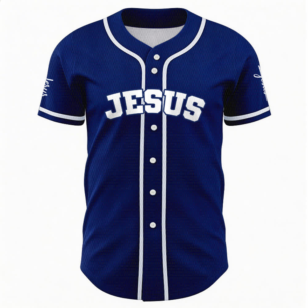 Christianartworkshop Maglia da baseball unisex personalizzata con Gesù Classico Abbigliamento Sportivo Personalizzato - image 42